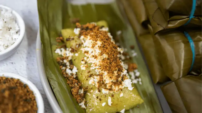 suman sa lihiya with grated coconuy and brown sugar on top